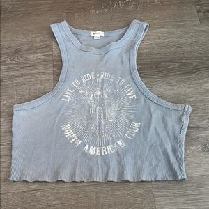 Garage Light Blue Graphic Tank Top